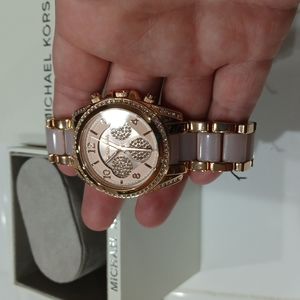 Michael Kors Stainless steel acetate Rose Gold pink watch